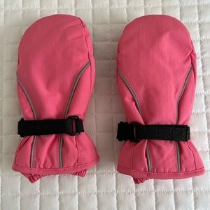 Hanna Andersson Waterproof Fleece Lined Mittens In Pink Size Small 2-5 Years